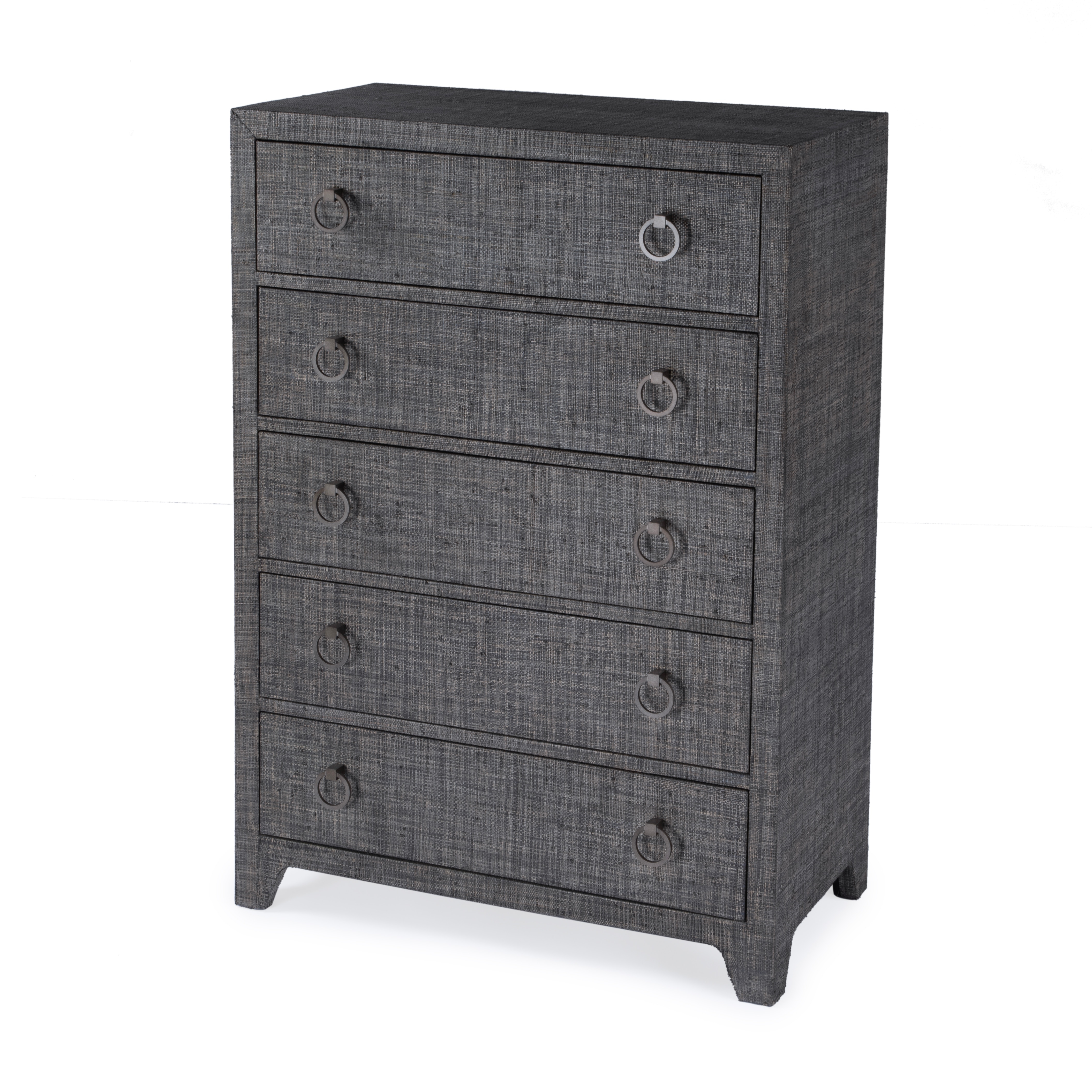 Bar Harbor Charcoal Raffia Dresser - Image 0