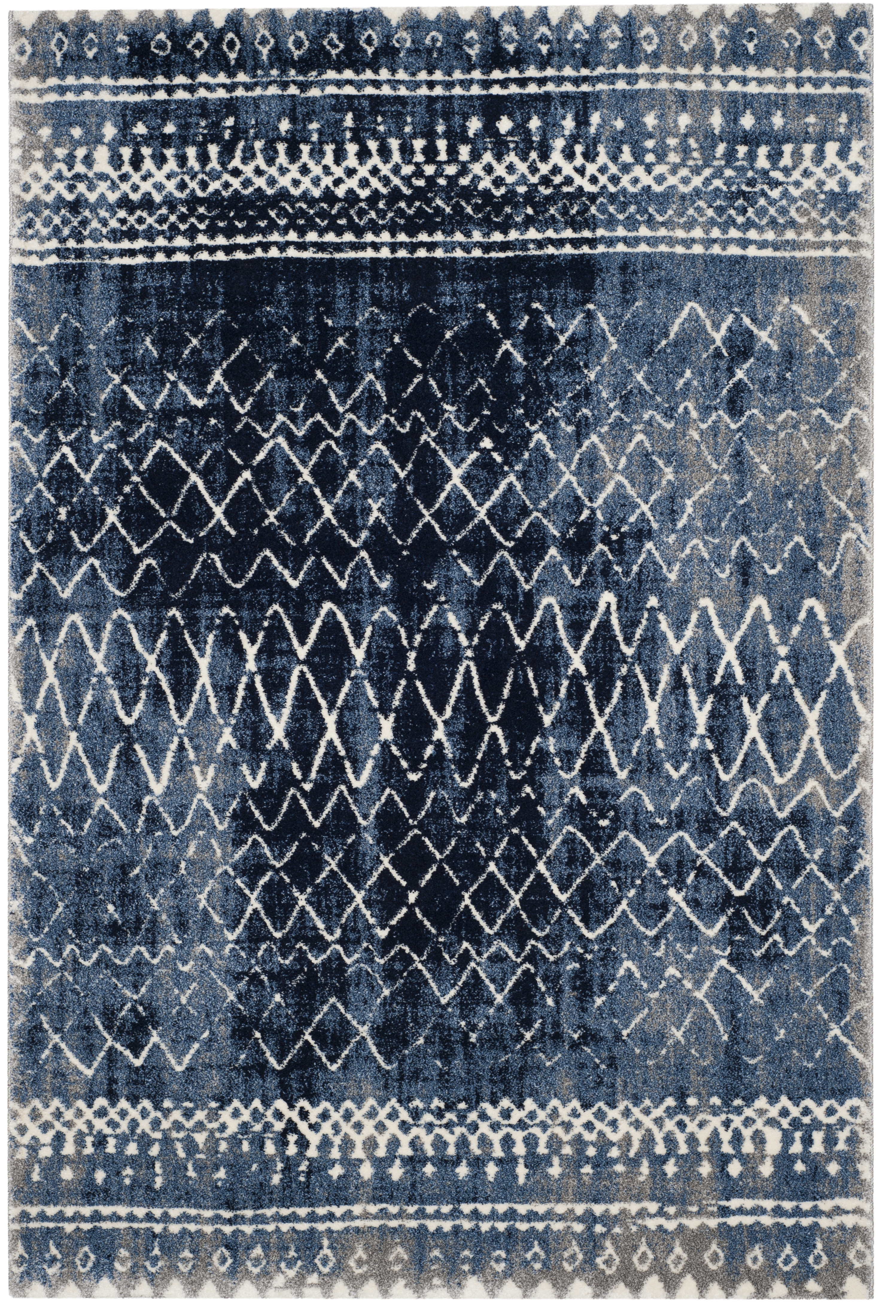 Arlo Home Woven Area Rug, TUN298L, Light Blue/Cream,  6' 7" X 9' 2" - Image 0