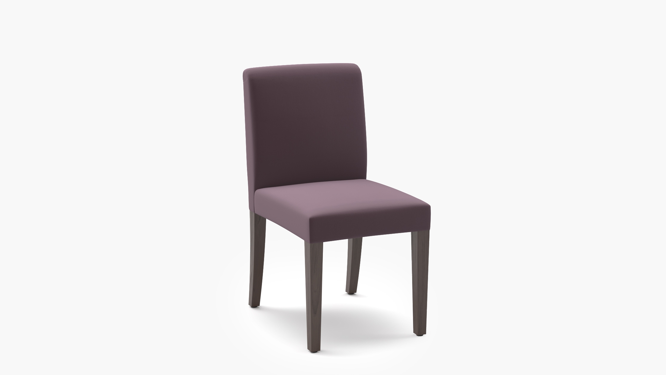 Signature Dining Chair, Lavender Performance Plush Velvet, Espresso Square Tapered Leg - Image 1
