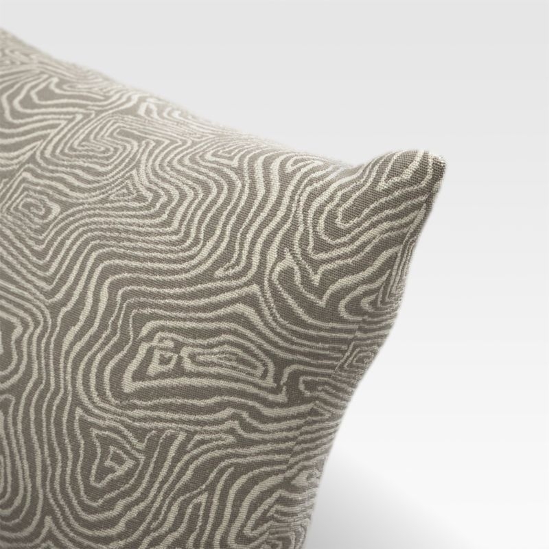 Squiggle 20"x13" Grey Outdoor Pillow - Image 1