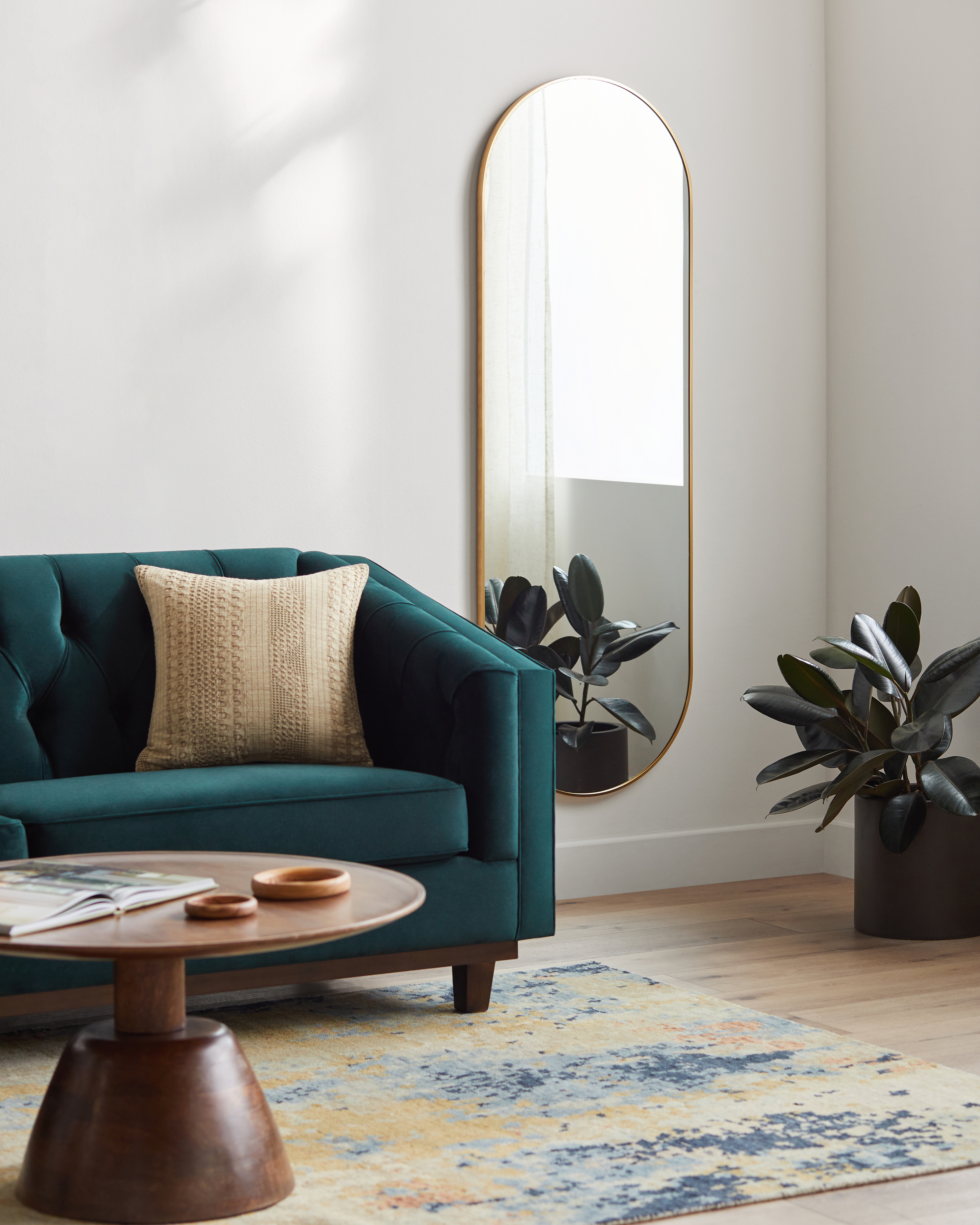 Aranya Gold 65"H x 22"W x 1"D Accent Mirror - Image 1