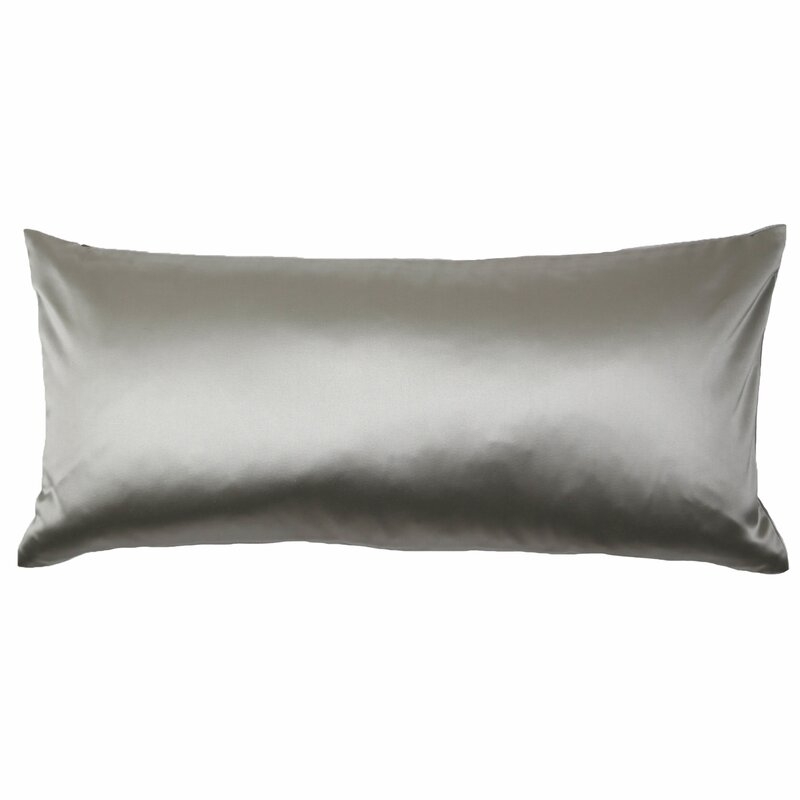 Ann Gish & The Art of Home Duchess Velvet Lumbar Pillow Color: Platinum, Size: 22" x 10" - Image 0