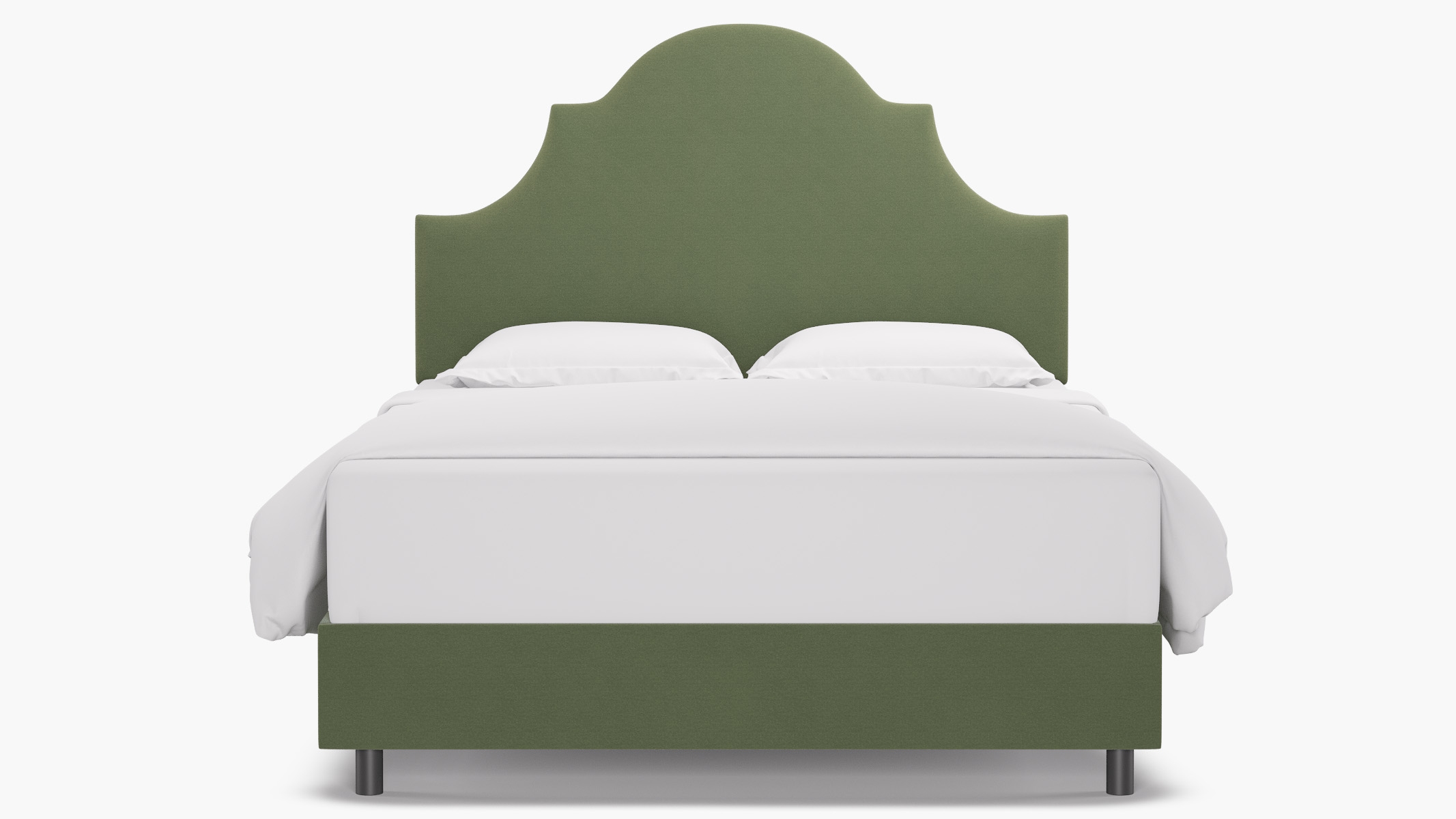 Regency Bed, Vert Classic Velvet, Queen - Image 0