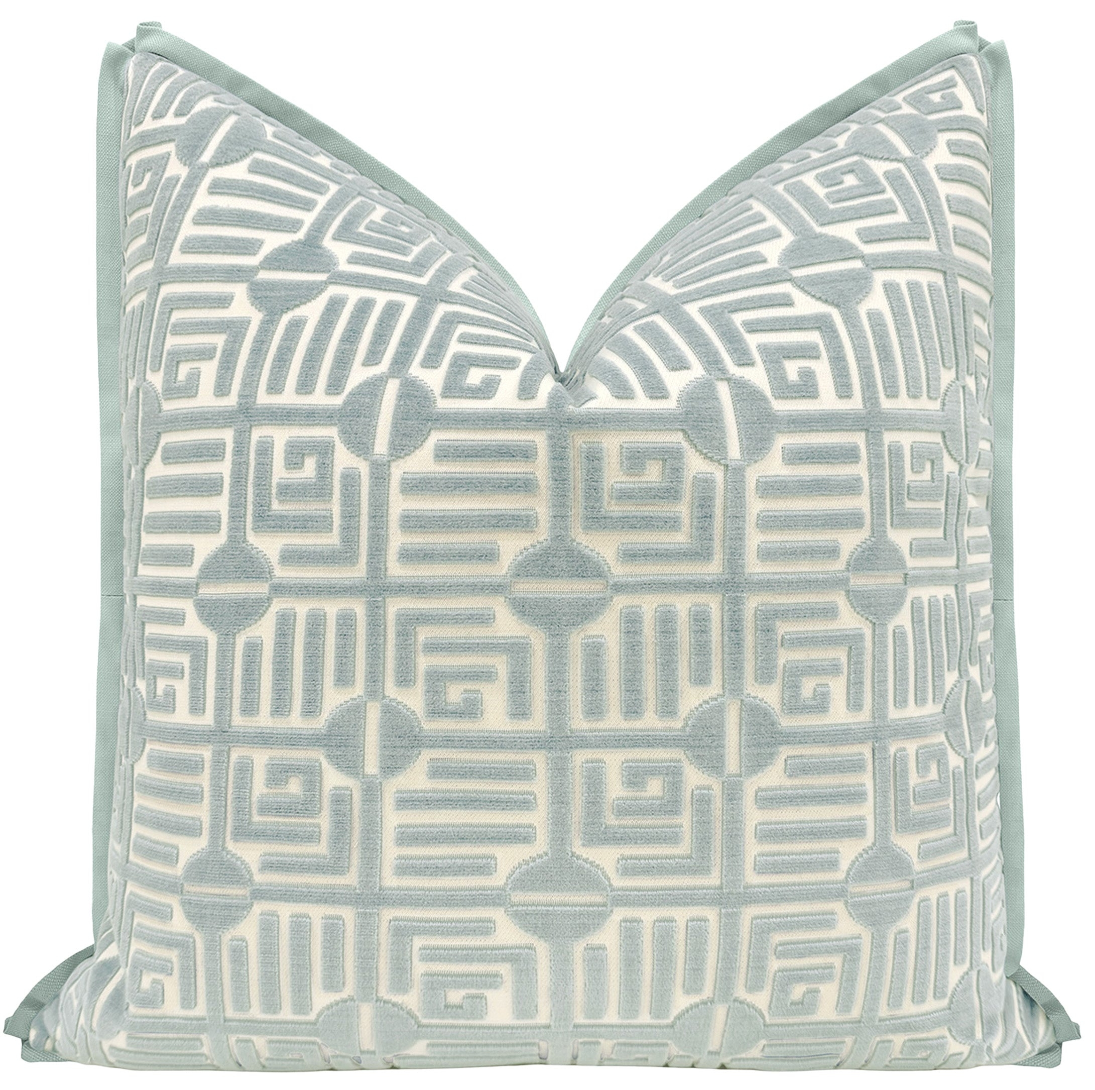 LABYRINTH VELVET // MIST | THIBAUT - 20" X 20" / BUTTERFLY FLANGE / Mineral - Image 0