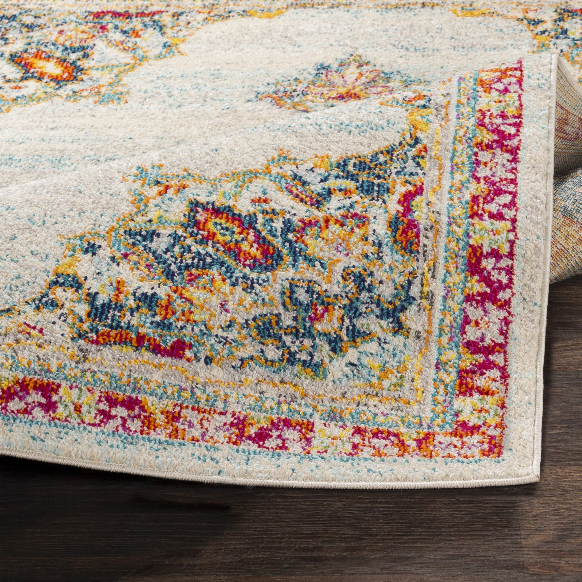 Morocco Green Indoor 6'7" x 9' Machine Woven Rug - Image 4