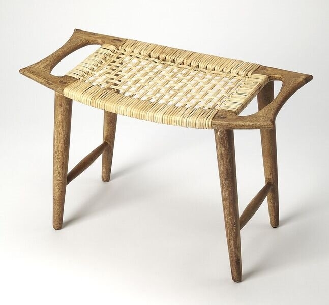 Arago Modern Rattan Accent Stool Color: Natural - Image 1