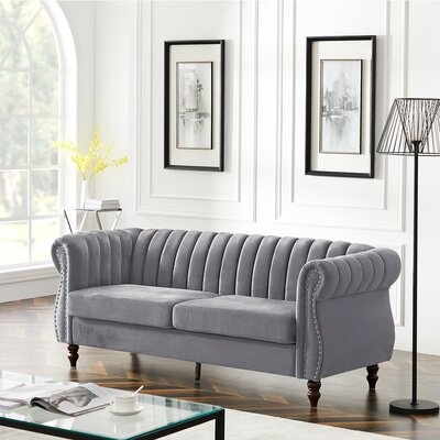 Jermaine 76.3'' Wide Rolled Arm Sofa - Image 0