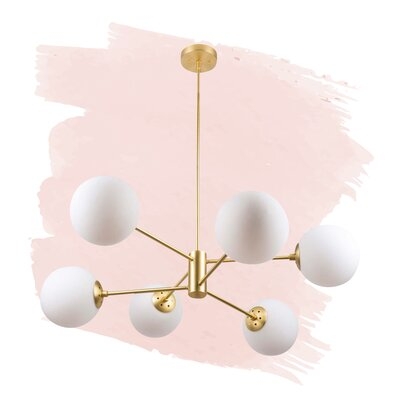 Nyla 6 - Light Sputnik Linear Chandelier - Image 0