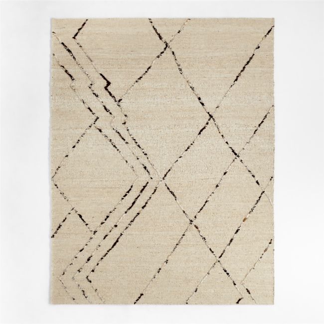 Vail Zig Zag Geometric Espresso Brown Area Rug 6'x9' - Image 0