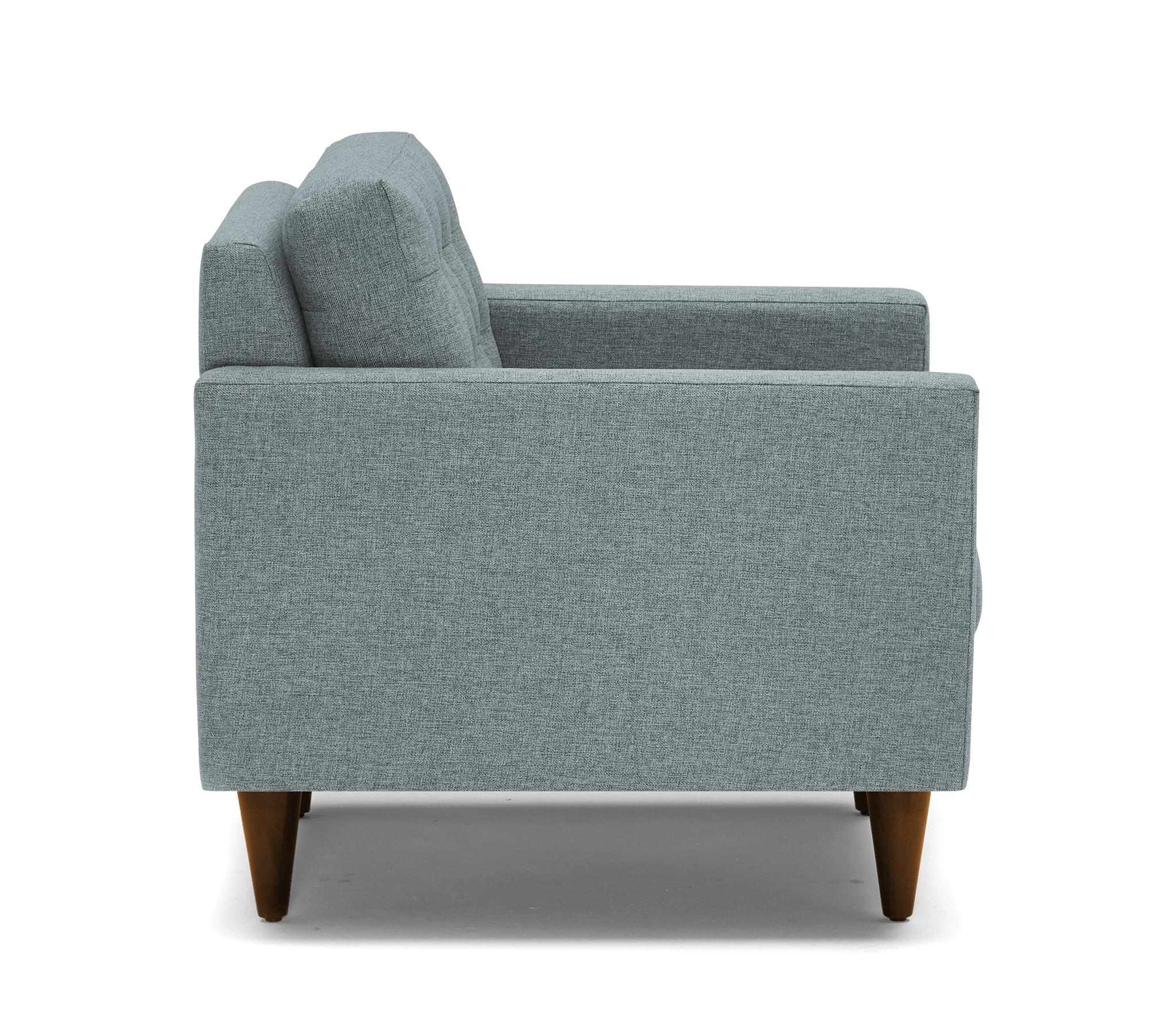 Blue Eliot Mid Century Modern Apartment Chair - Plush Mist - Mocha - Image 2