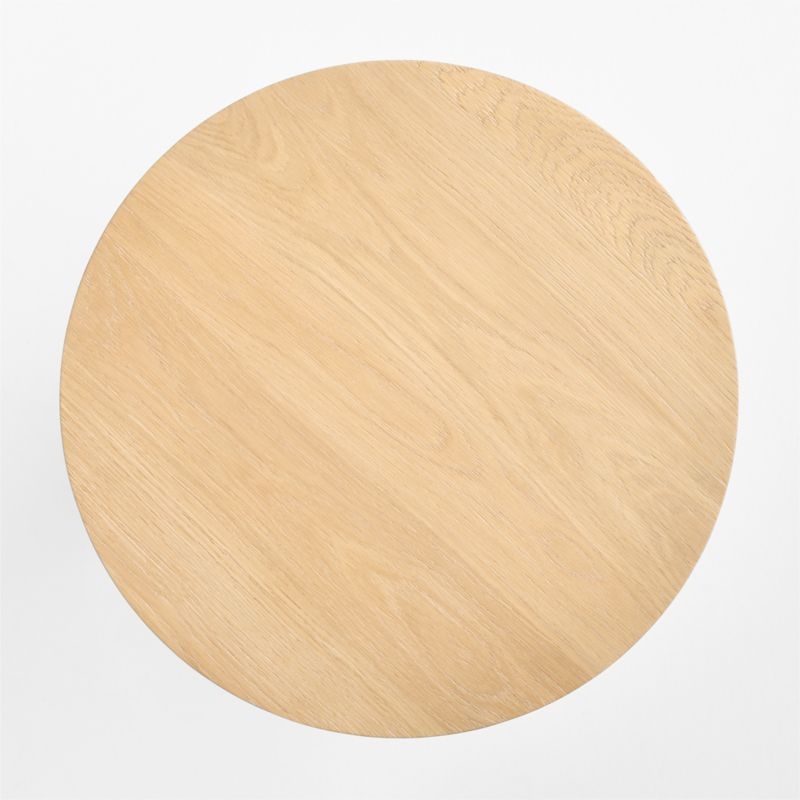 Canberra Carved White Oak 20" Side Table, Set of 2 - Image 3