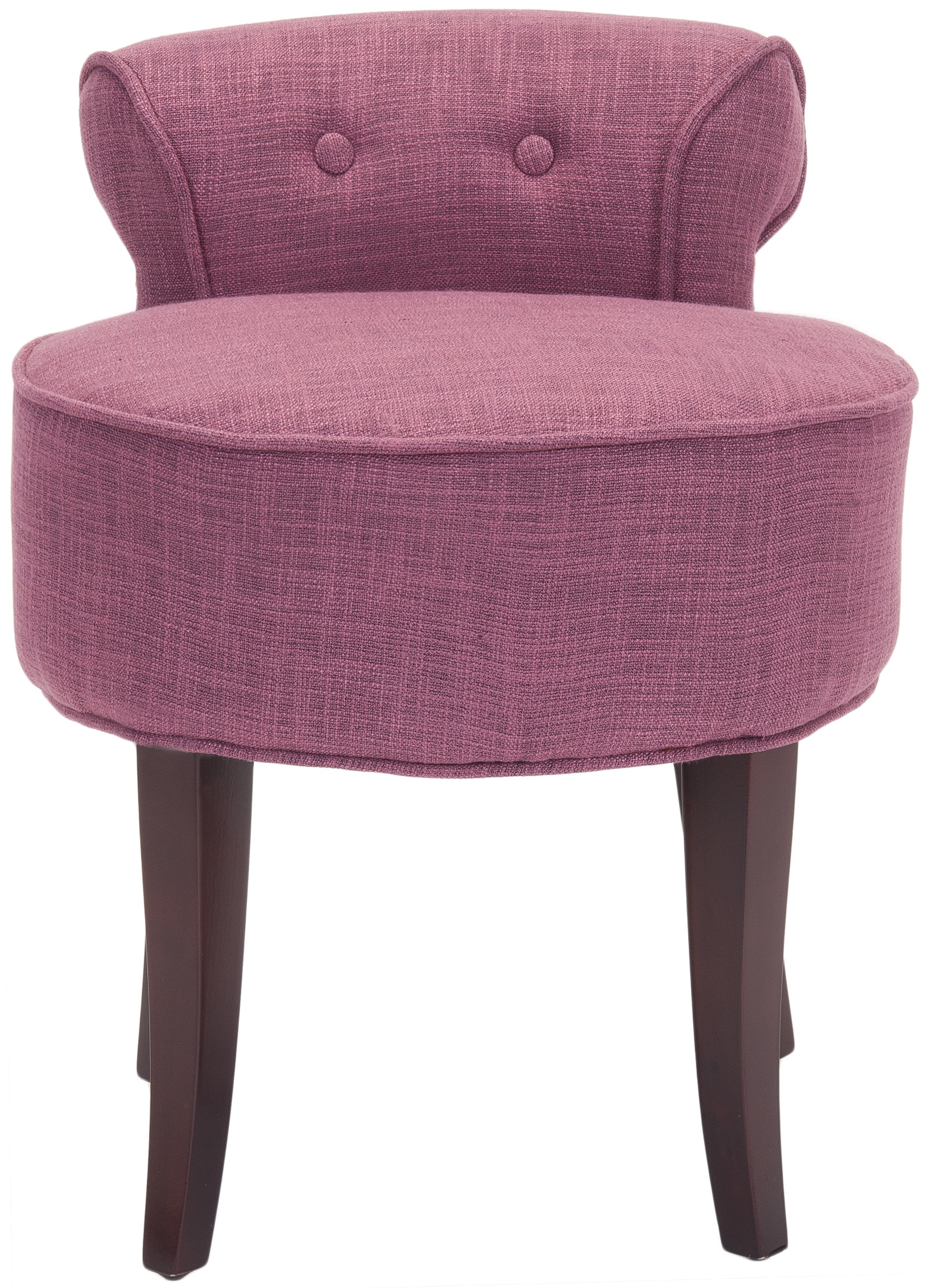 Georgia Vanity Stool - Rose/Cherry Mahogany - Safavieh - Image 0