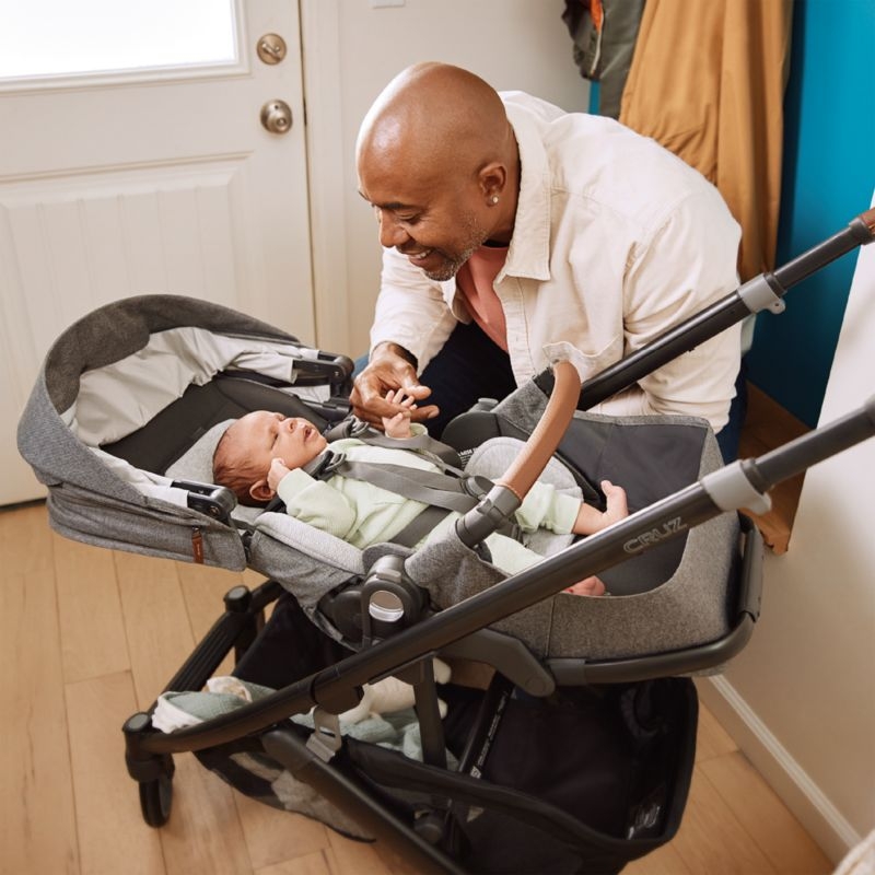 UPPAbaby Cruz V3 Julian Dusty Blue Melange Reclining Baby Stroller - Image 8