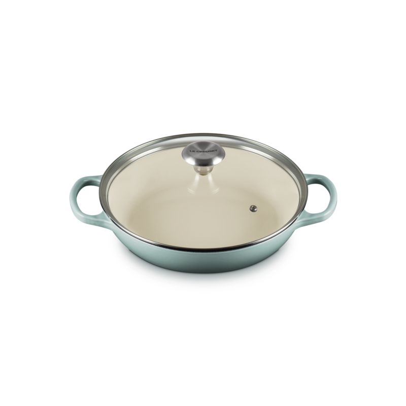 Le Creuset ® 2.25-Qt. Sea Salt Enameled Cast Iron Braiser with Glass Lid - Image 3