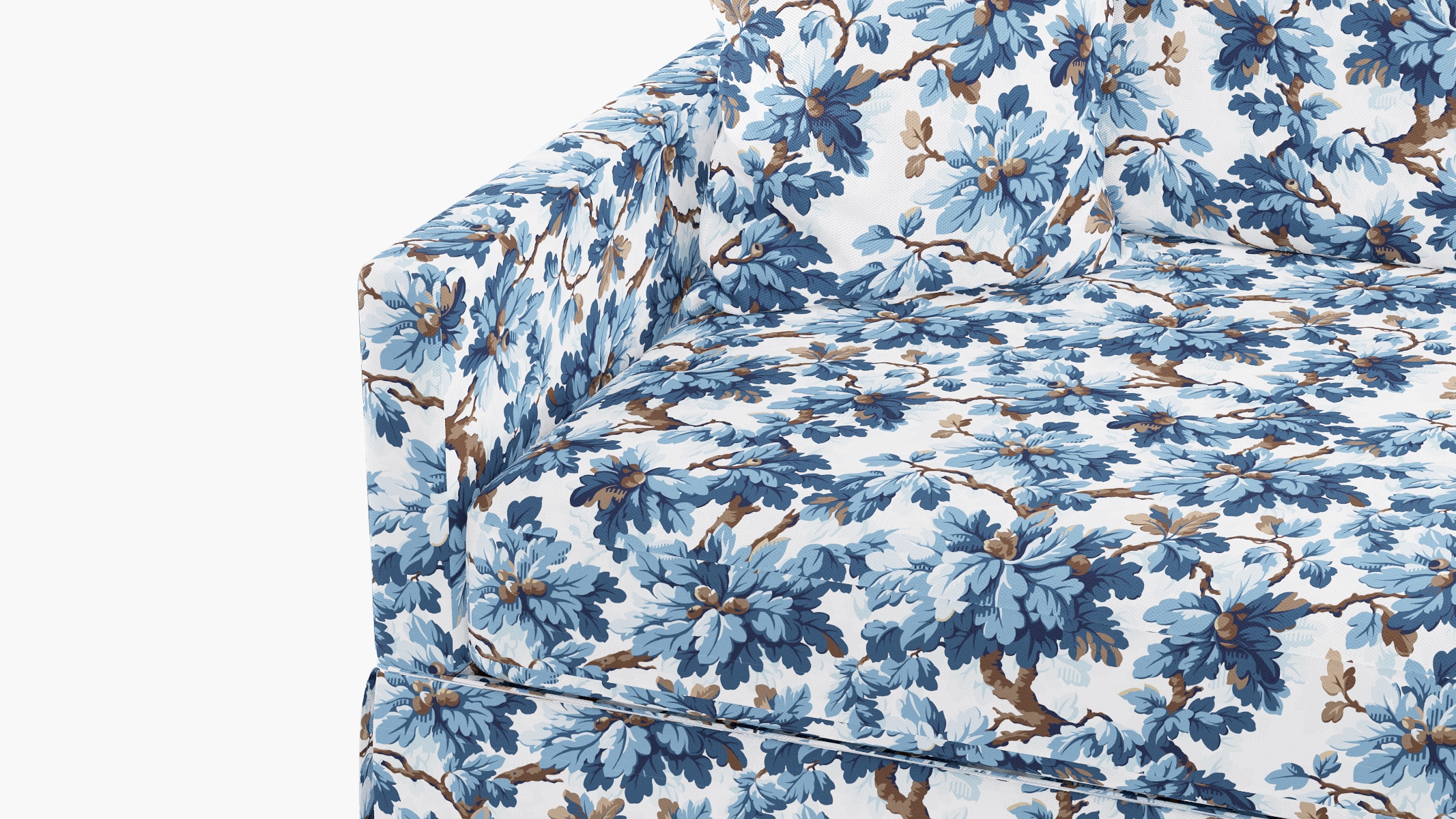 Skirted Track Arm Sofa, Delft Woodland, Standard (39") - Image 5