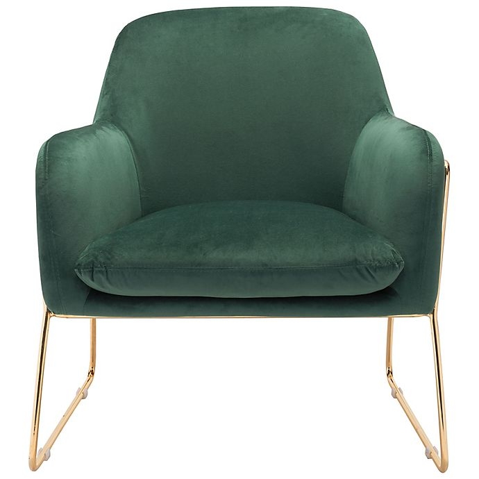 Nadir Arm Chair, Green & Gold - Image 4