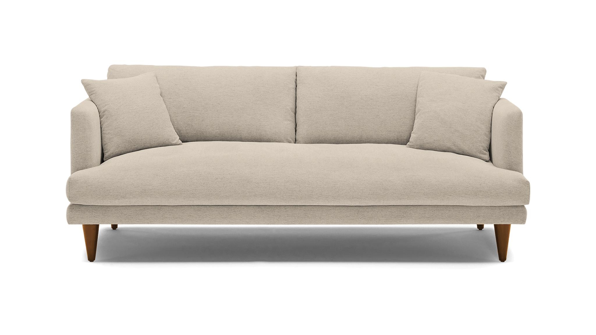Beige/White Lewis Mid Century Modern Sofa - Cody Sandstone - Mocha - Cone - Image 0