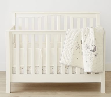 Skye Quilt Set with Organic Skye Fitted Crib Sheet and White Mesh Liner - Image 1