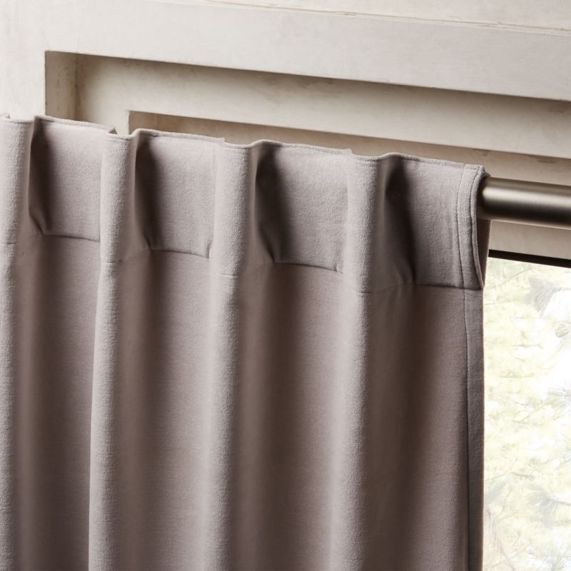 Velvet Silver Grey Curtain Panel 48"x120" - Image 2