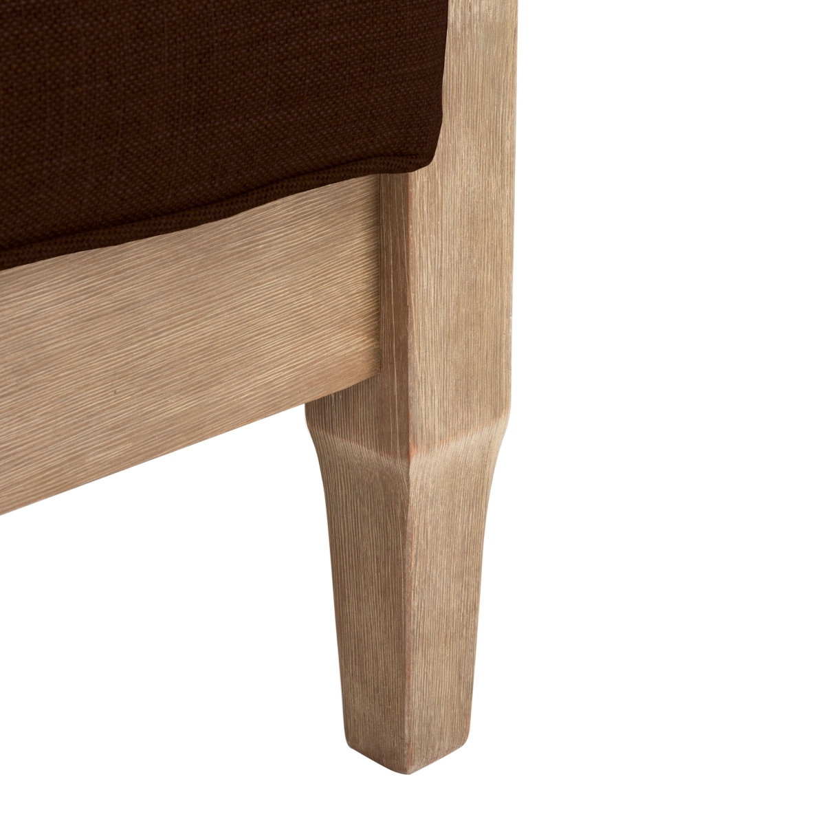 Martinique Wood Patio Loveseat - Natural/Dark Brown - Image 3