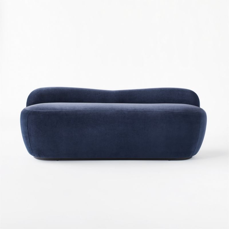 Orleans Navy Velvet Bench - Image 1