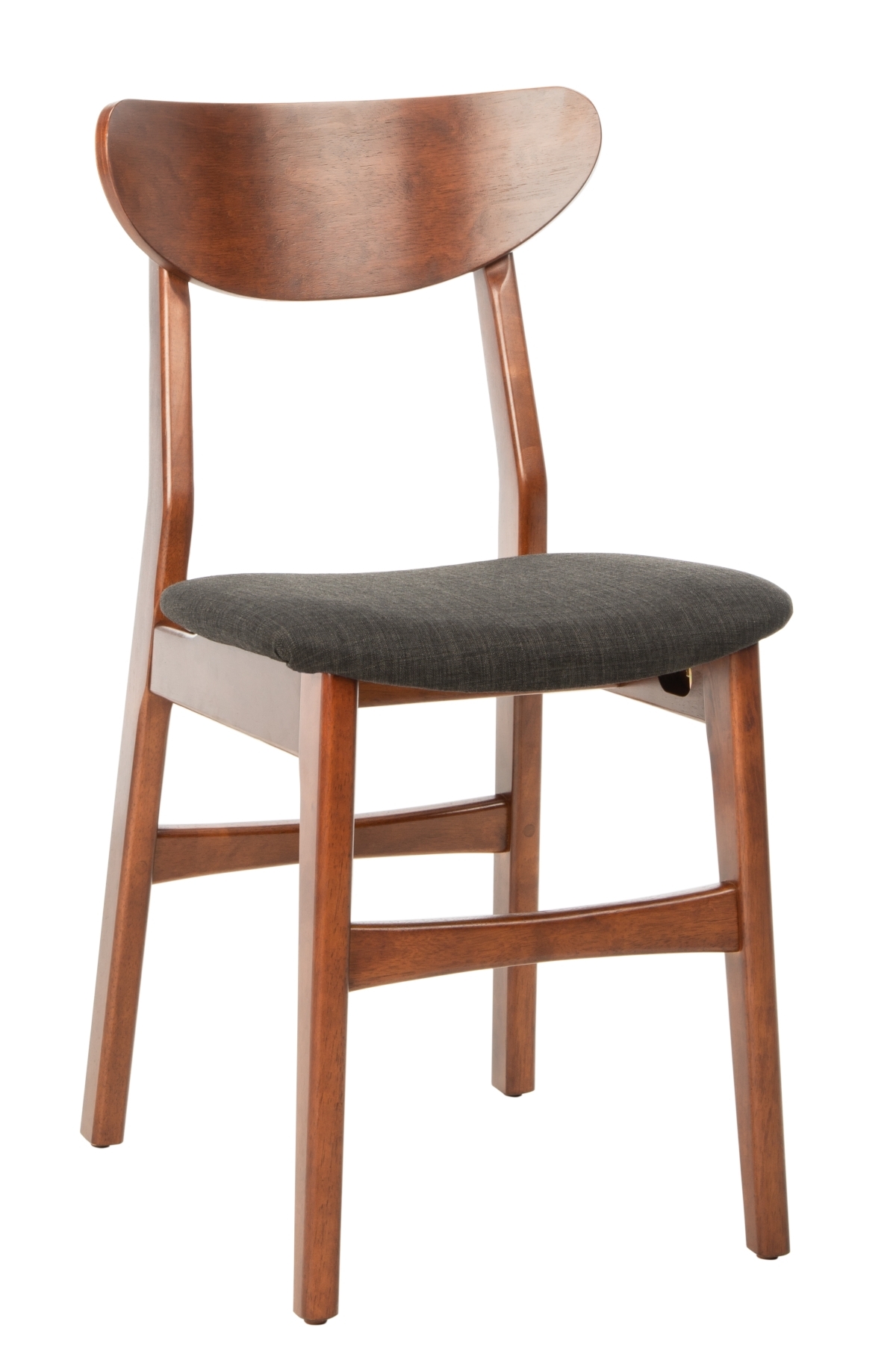 Lucca Retro Dining Chair - Walnut / Black - Safavieh - Image 0