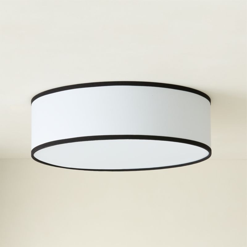 Drum Flush Mount Light with Black Trim 19.75" - Image 3