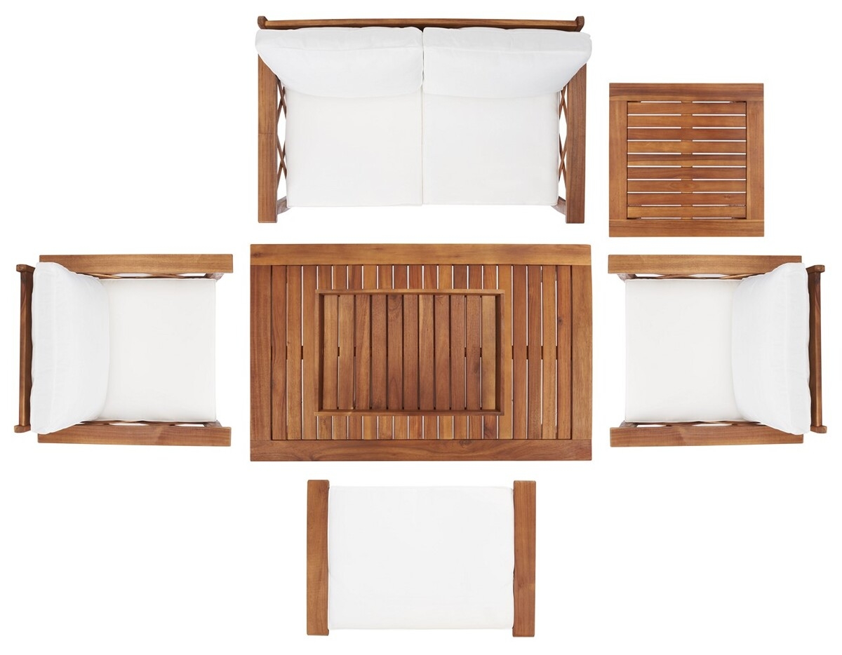 Loanna 6Pc Outdoor Living Set - Natural/Beige - Safavieh - Image 4