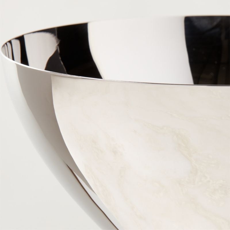 Clyme Polished Stainless Steel Pedestal Serving Bowl - Image 3
