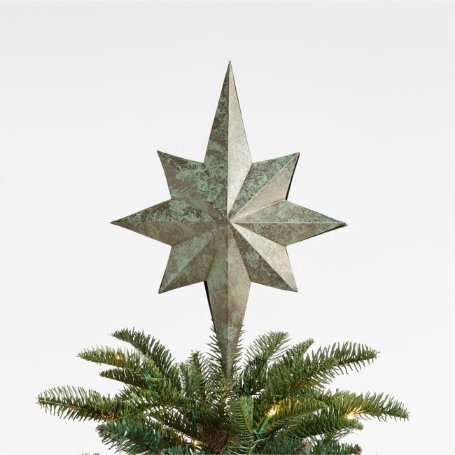 Verdigris Metal Star Christmas Tree Topper - Image 0