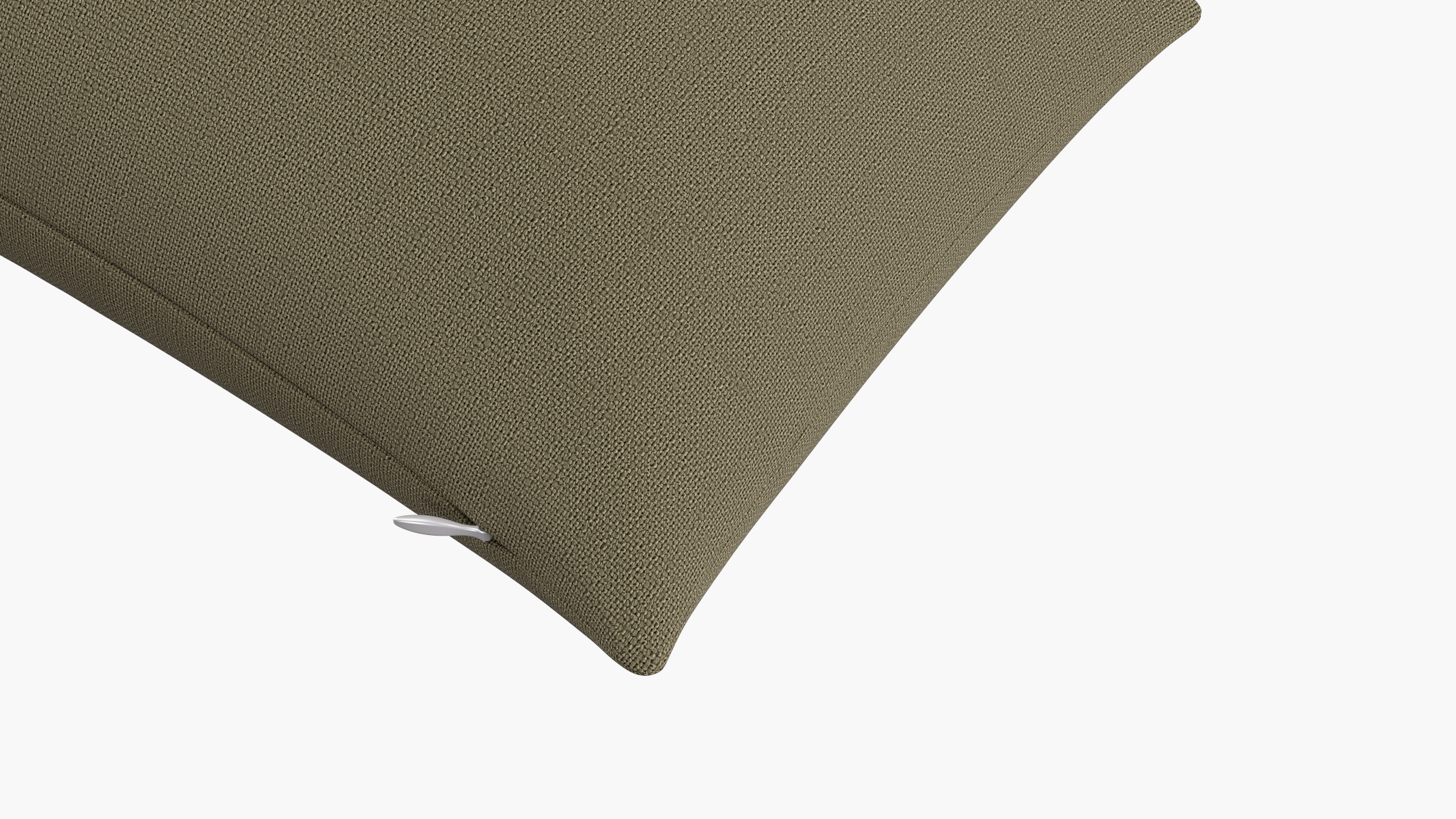 Throw Pillow 14" x 30", Olive Everyday Linen, 14" x 30" - Image 1