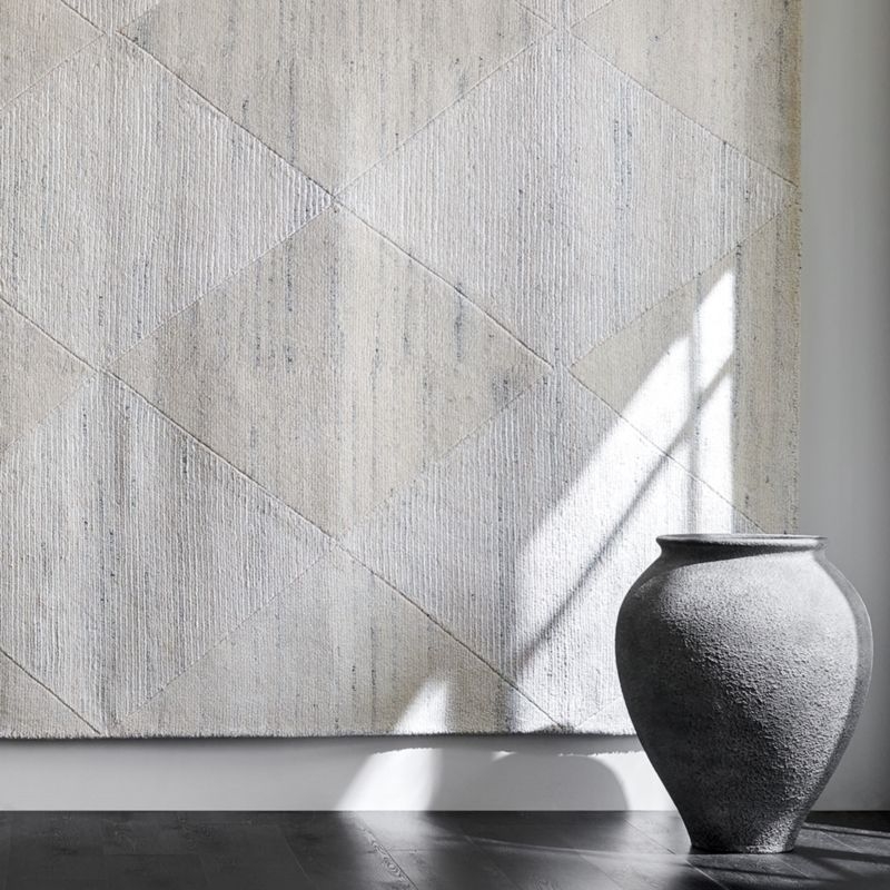 Dreux Wool Blend Hand-Knotted Area Rug 6'x9' - Image 1