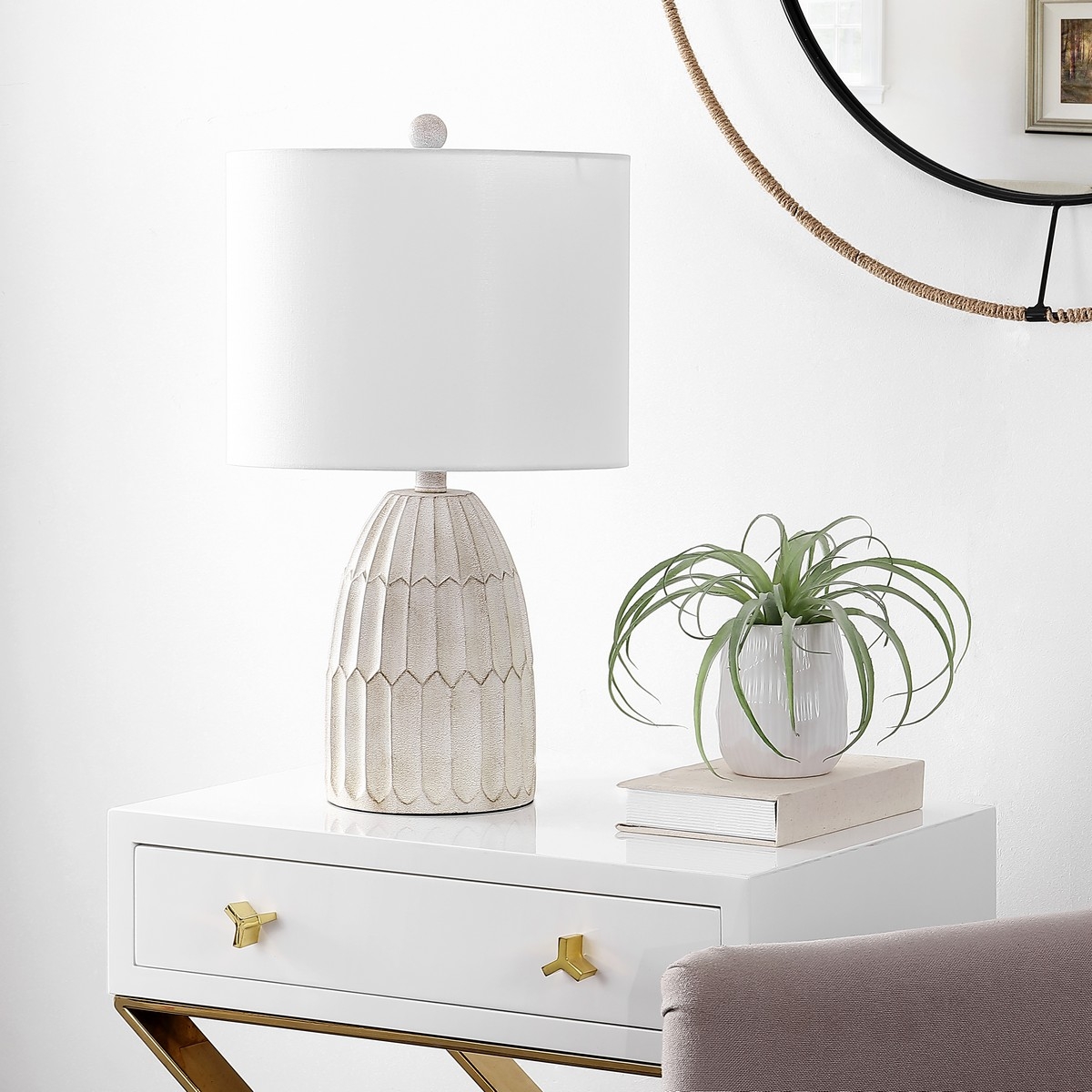 Ronken 22" Table Lamp - Antique White - Image 1