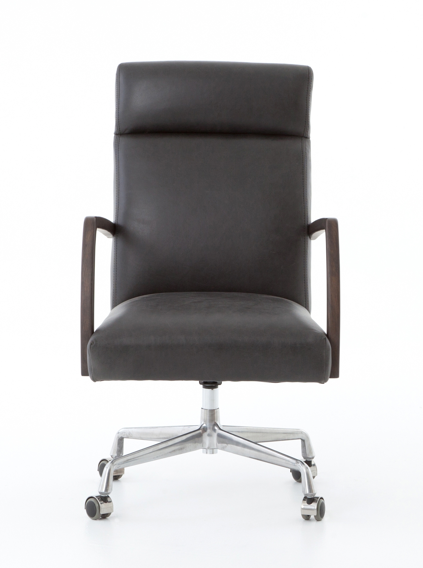 Camden Leather Office Chair, Ebony - Image 0