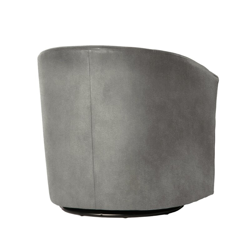 Calliope 29.75'' Wide Swivel Barrel Chair, Ash Gray - Image 2