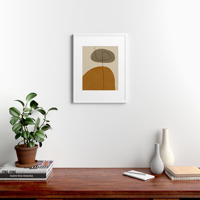 Organic Abstract Shapesii by Alisa Galitsyna - Framed Art Print Modern White 18" x 24" - Image 1