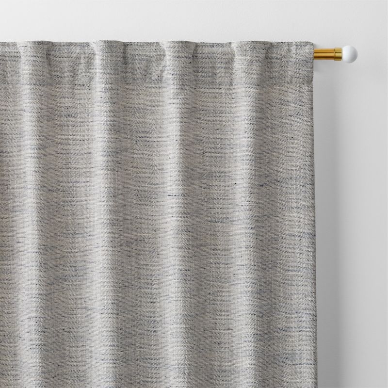 Reid Blue Recycled Fiber Window Curtain Panel 52"x120" - Image 4