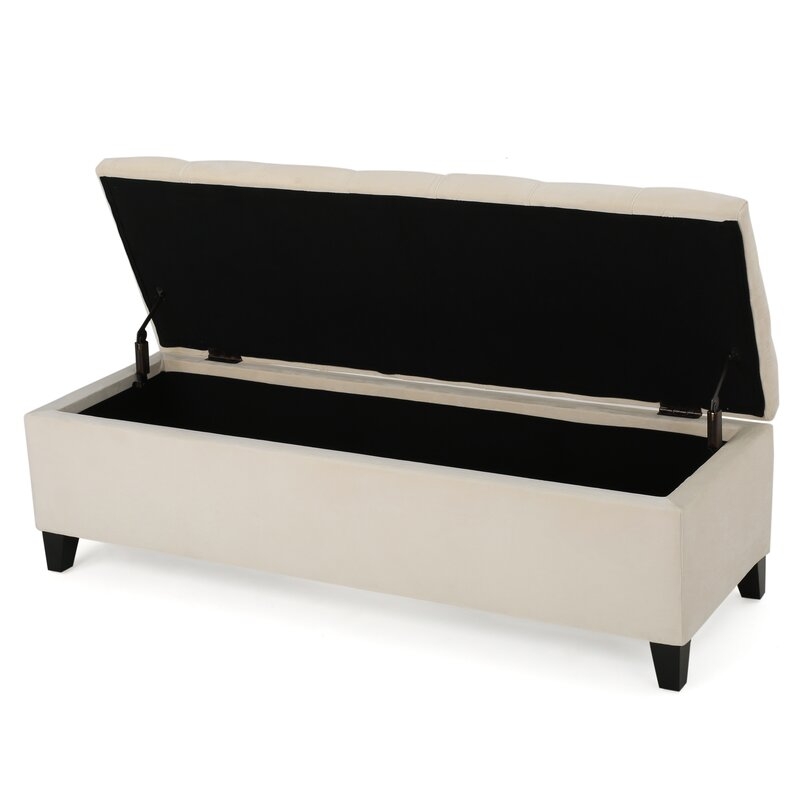 Amalfi Upholstered Flip Top Storage Bench - Image 3