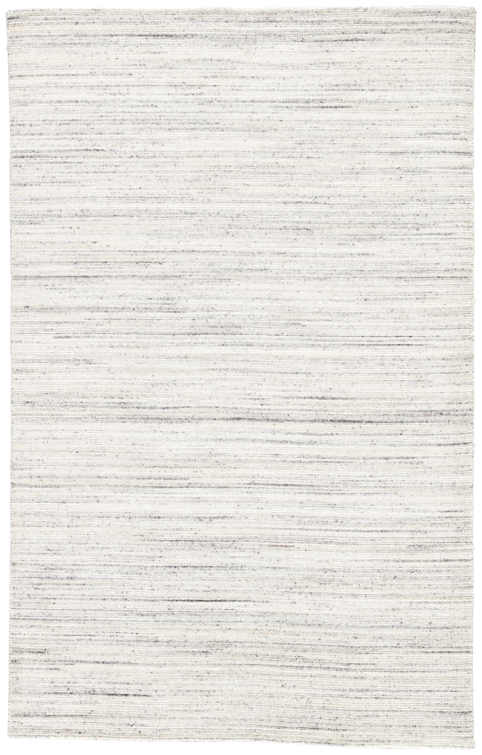 Vassa Handmade Solids & Heathers White/ Gray Area Rug  (10'X14') - Image 0
