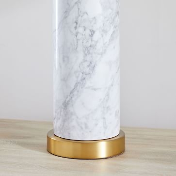 Pillar Table Lamp, Marble Base, Set of 2 - Image 3