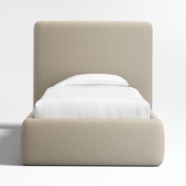 Anneli Taupe Upholstered Twin Bed - Image 0