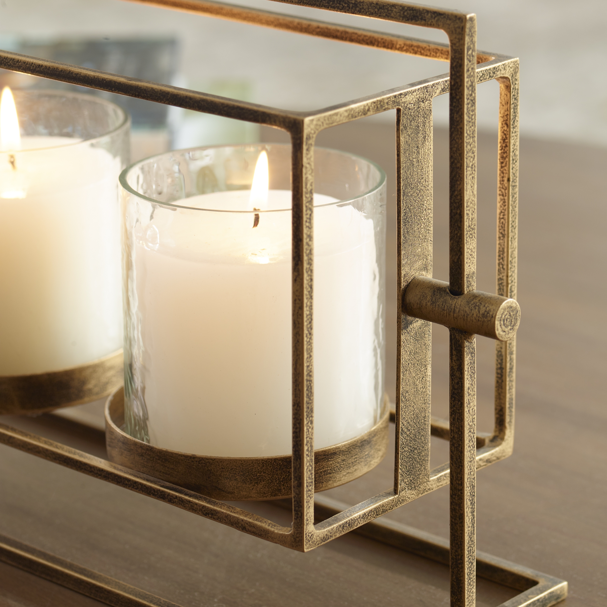 Wenman Gold Triple Candleholder - Image 2