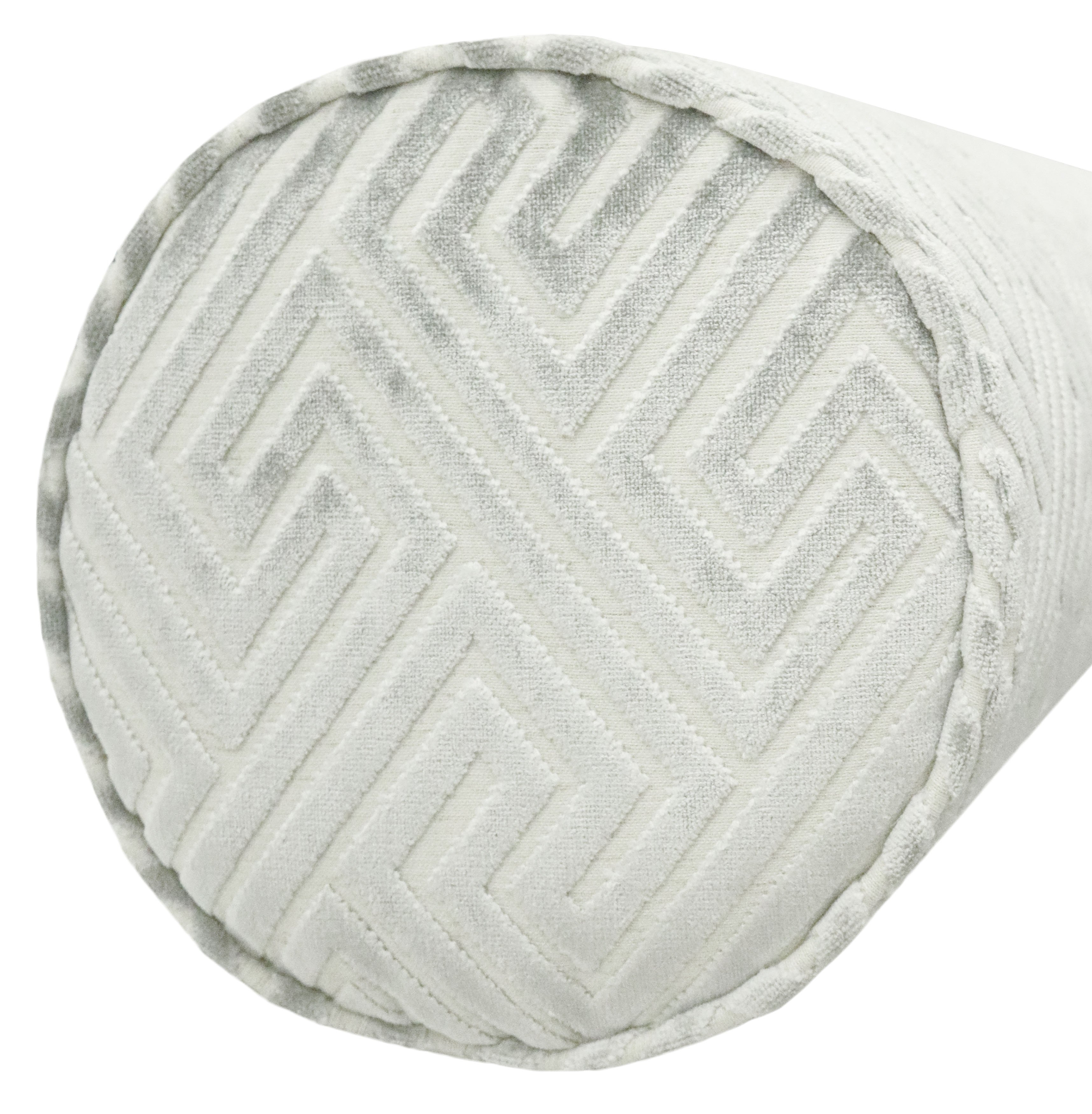 THE BOLSTER :: ROMAN CUT VELVET // PLATINUM - TWIN XL // 9" X 30" - Image 2