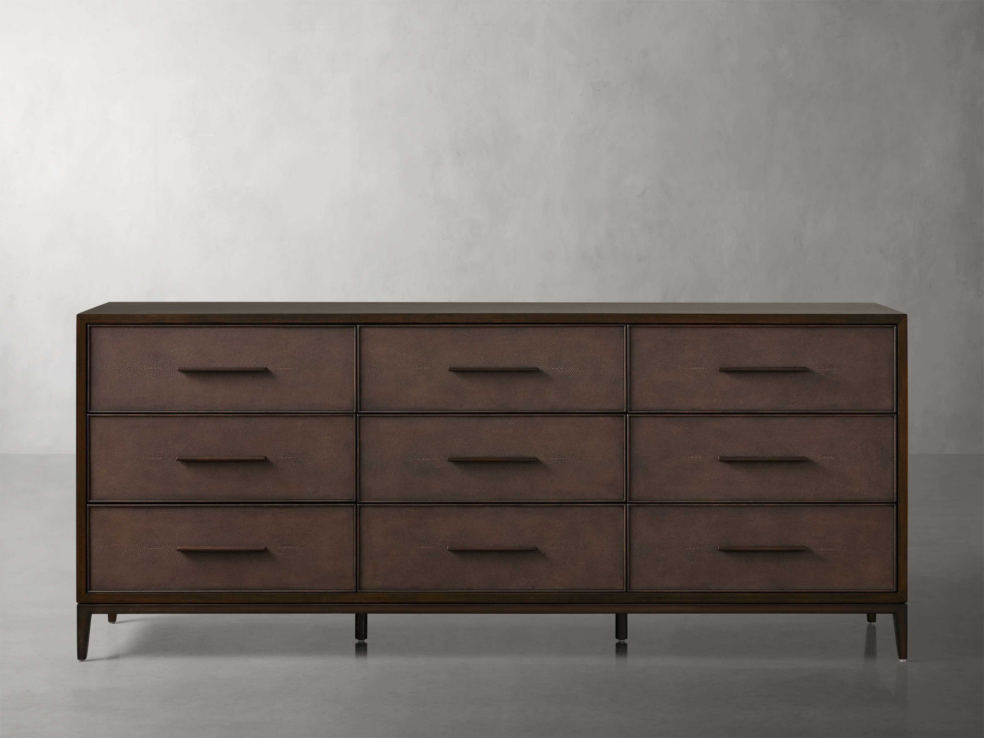 Malone Nine-Drawer Dresser in Wood Brown  Caramel - Image 0