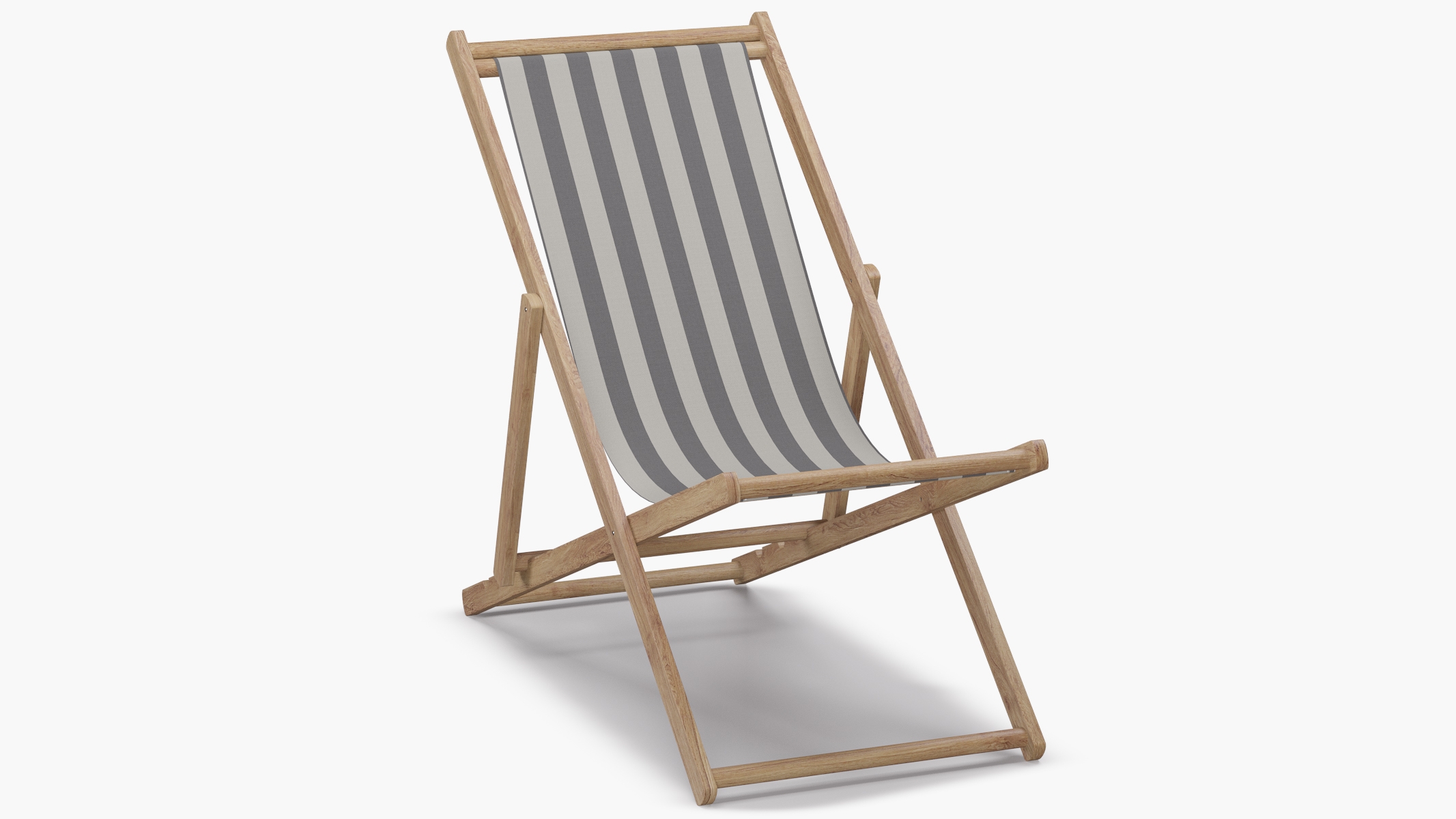 Cabana Chair, Charcoal Cabana Stripe - Image 1