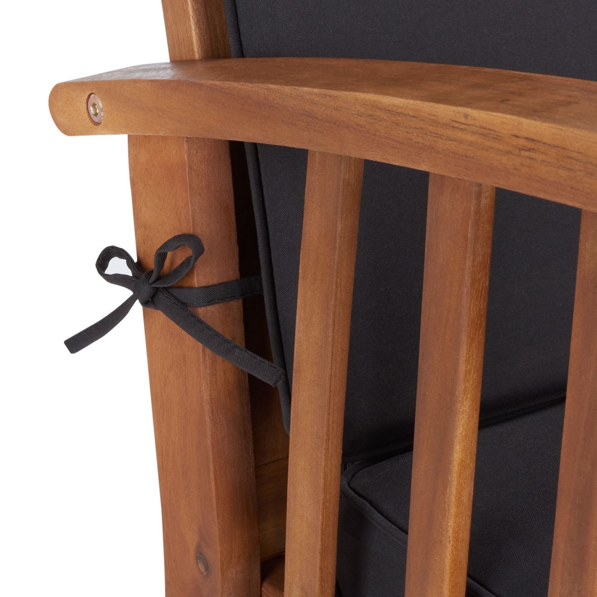 Rocklin 4 Pc Outdoor Set - Natural/Black - Safavieh - Image 3