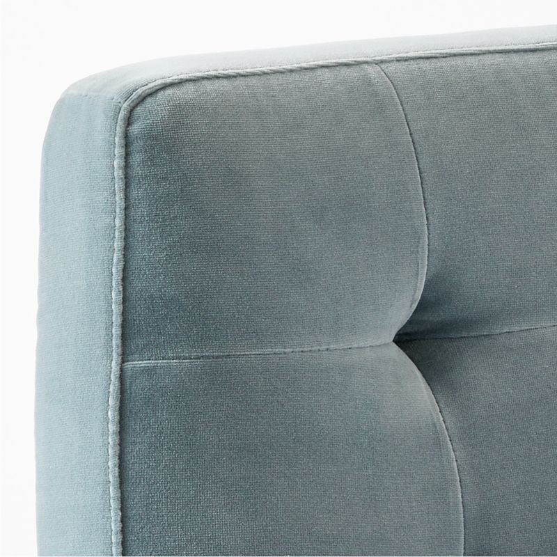 Hank Tufted Light Blue Velvet Dining Chair Set of 4 - Image 1