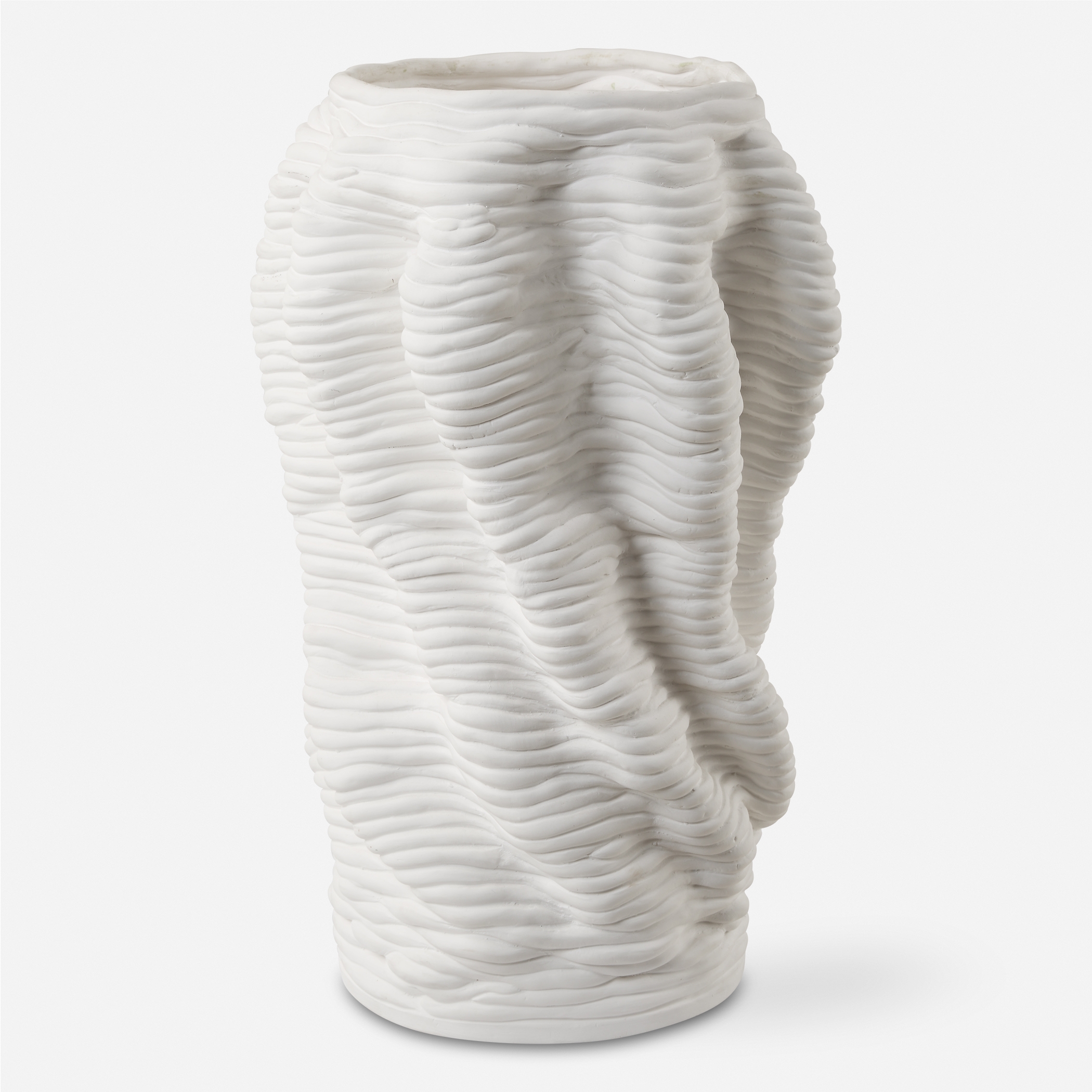 Stratified Matte White Vase - Image 0