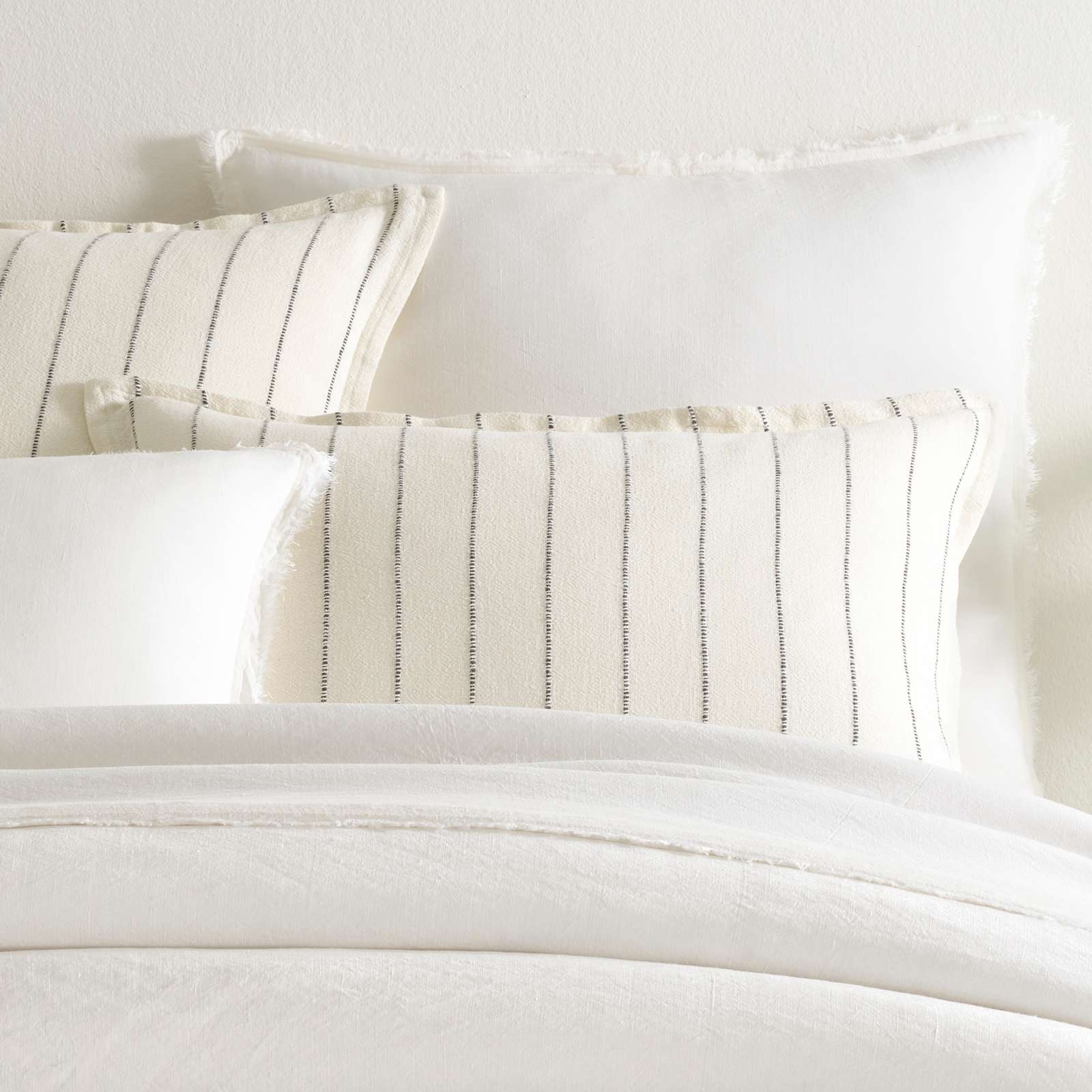 Faye Linen Dove White Sham - Image 0