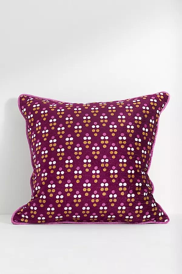 Dottie Velvet Patterned Pillow - Image 0